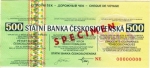 Ukázka šeku SBČS