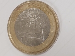 Vzácna jednoeurová mince z roku 2002, ktorá je zle razená.
