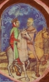Odchod Václava II. so synom Václavom z Uhorska (Obrázkova kronika)
