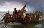George Washington prechádza cez rieku Delaware