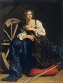 Caravaggio, Svätá Katarína Alexandrijská, okolo 1598, olej na plátne, Museo Thyssen-Bornemisza, Madrid