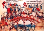 Bitka pri rieke Slaná Súčasť mongolského vpádu do Uhorska, stredoveké zobrazenie bitky